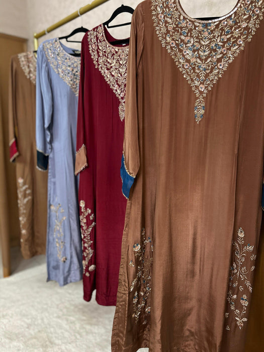 Ready to wear luxury crepe Kali Kurta