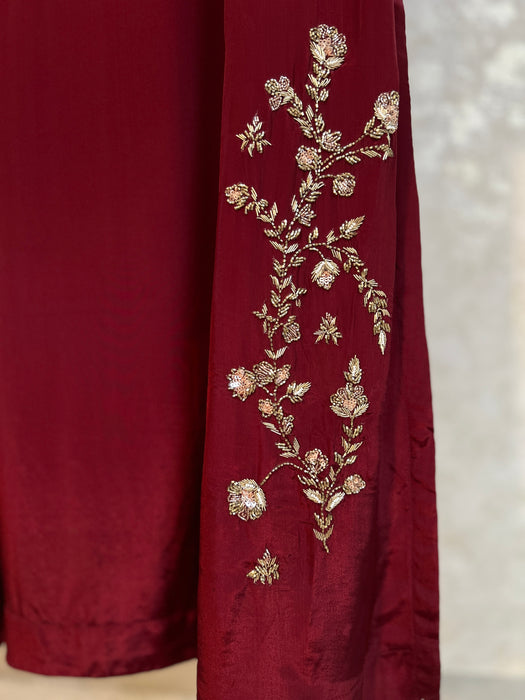 Ready to wear luxury crepe Kali Kurta