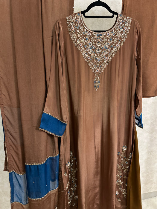 Ready to wear luxury crepe Kali Kurta