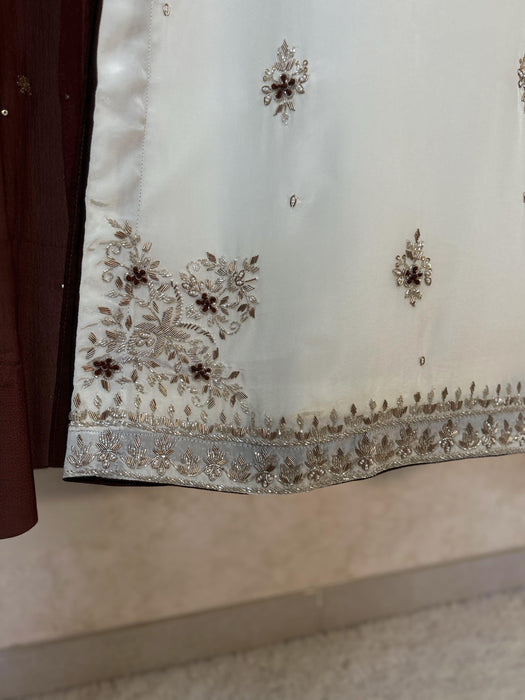 Festive Crepe 3-Piece Embroidered Suit Set